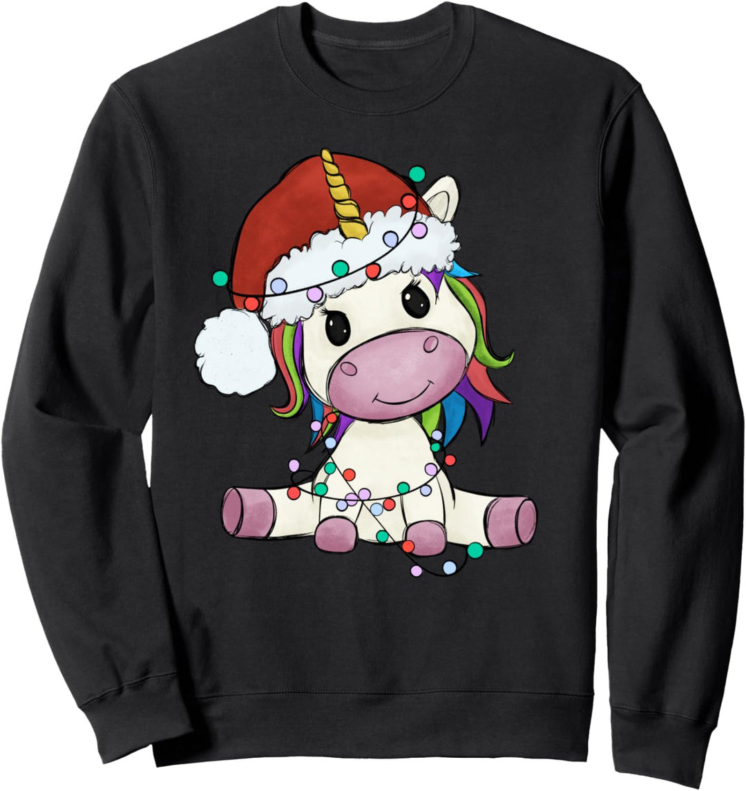 Einhorn Weihnachtspullover Weihnachten Herren Damen Kinder Sweatshirt