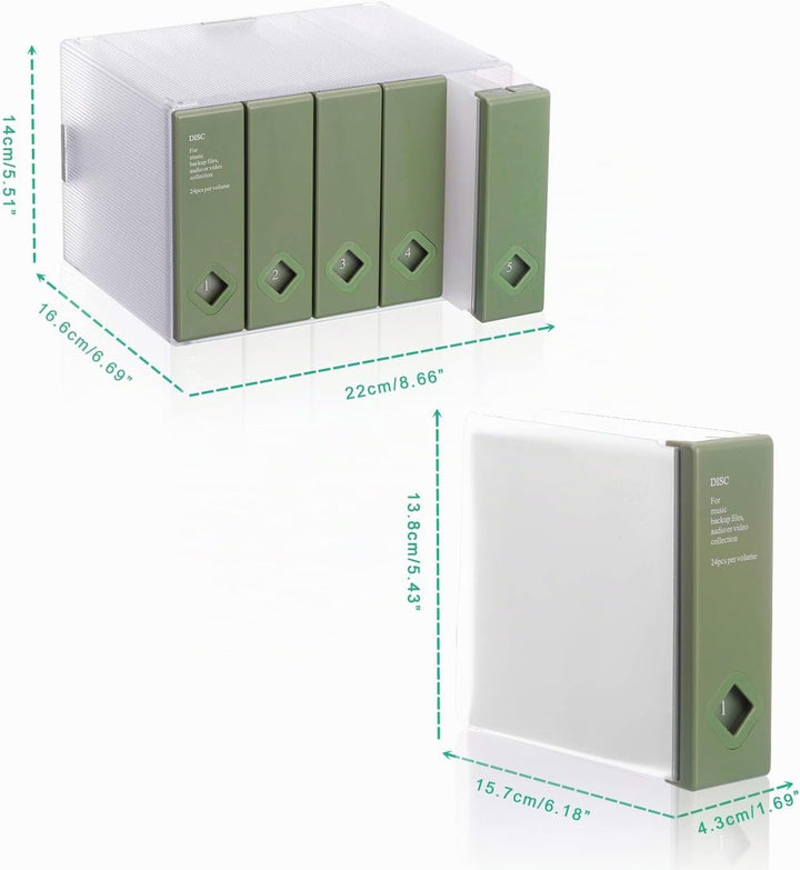 AhfuLife CD/DVD/Blu-ray Aufbewahrung Boxen Farbenfrohe, DVD Box Platzsparende Transport-Hüllen, CD H