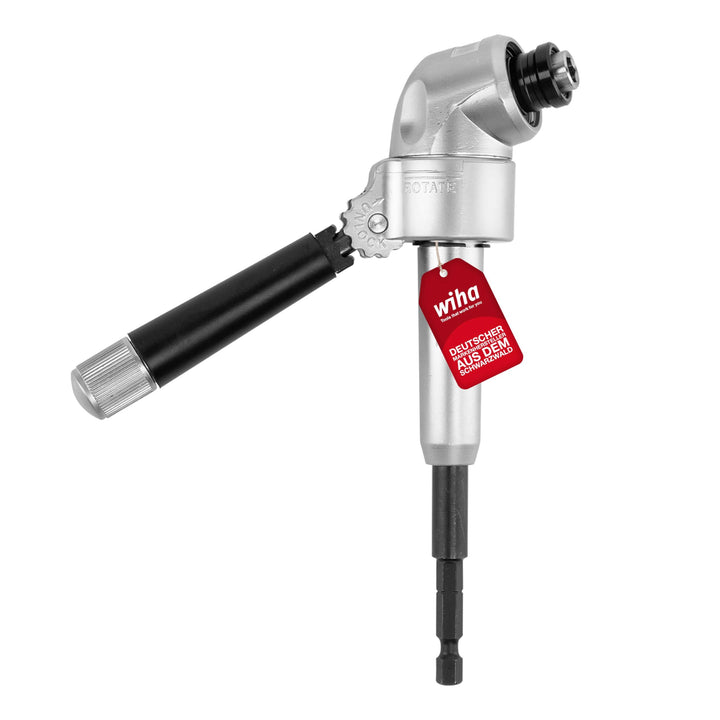 Wiha Hochleistungs-Winkelschrauber mit Schnellwechselhalter mit um 105° abgewinkeltem Kopf, 1/4 mm,