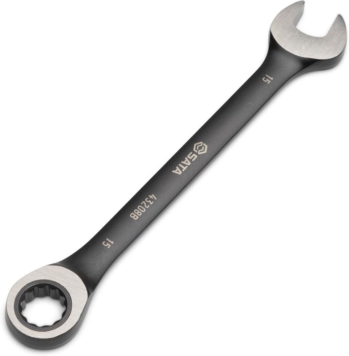 SATA Ratschenschlüssel-Set, metrisch, Schwarz, 12-teilig
