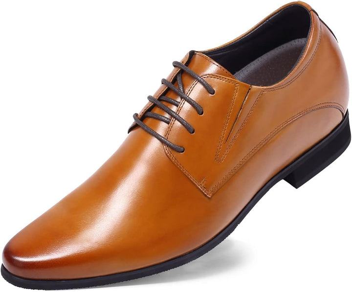 CHAMARIPA Elevator Schuhe Herren Schwarz Leder Oxford Schuhe Business Lace Up Schuhe Herren Anzugsch