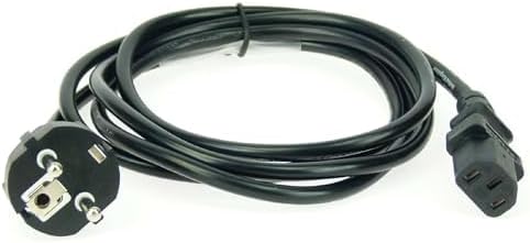 10 Stück Adam Hall 2 m Kaltgerätekabel Netzkabel schwarz 3 x 0,75 mm² CEE 7/7 - C13, K3PKD 0200 2 m