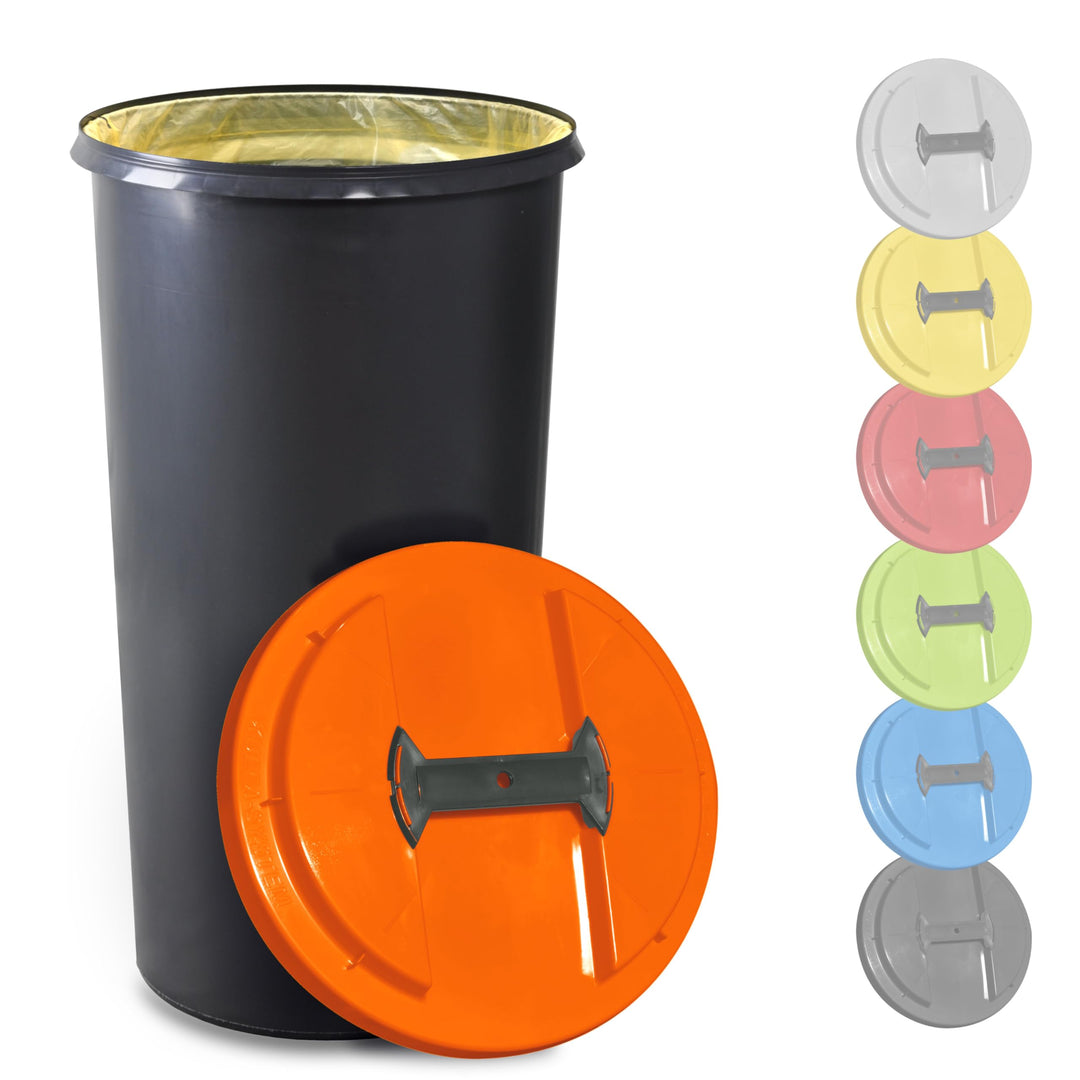 KUEFA BSC 60L Mülleimer, Müllsackständer, Gelber Sack Ständer inkl. Klemm-Ring für Müllbeutel, extra