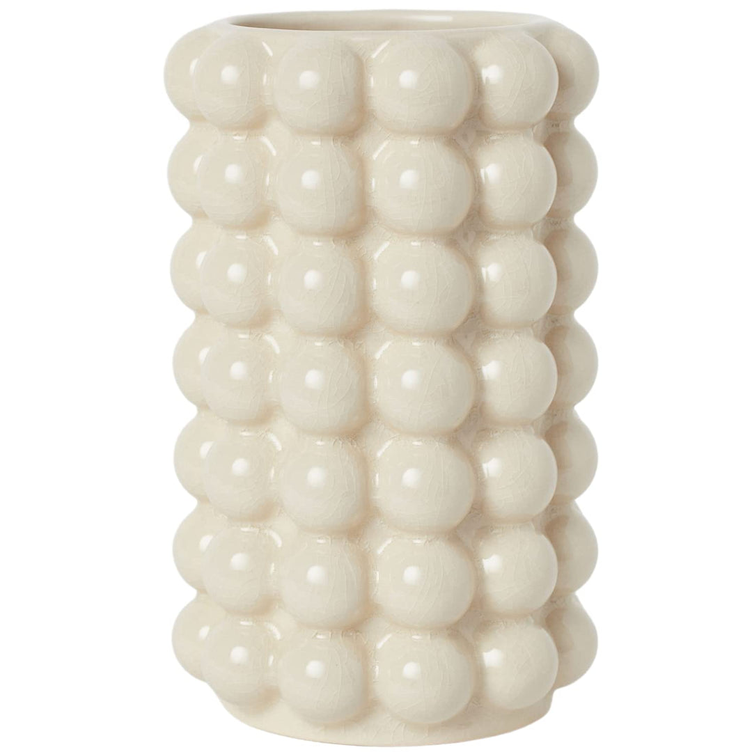YANWE1 Bubble Vase, Hohe Vase, Weisse Keramikvase, Moderne Vase, Boho Vase, Dekorative Vase, Moderne