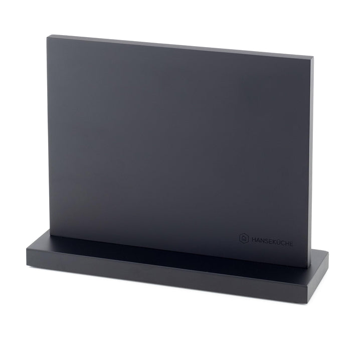 Hanseküche Messerblock - Messerhalter ohne Messer aus Holz Messerbrett beidseitig (Holzboden Schwarz