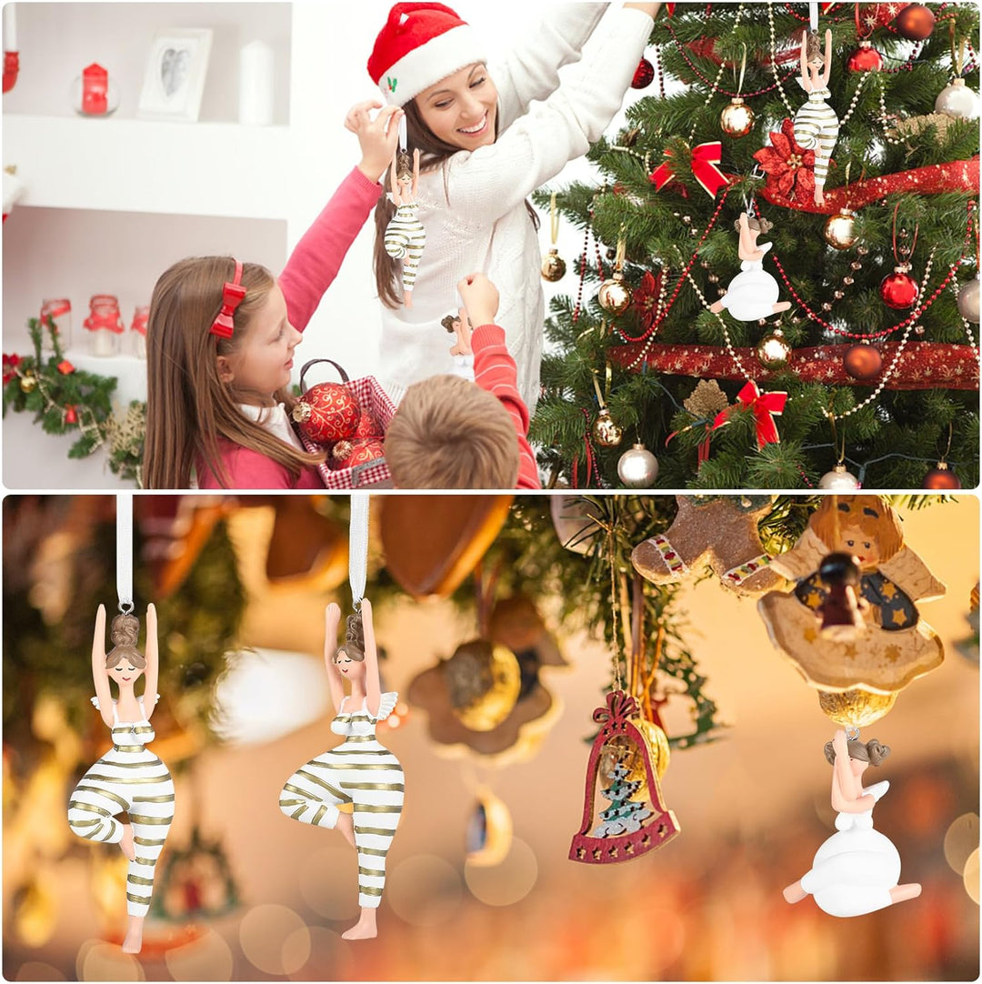 Yoga Engel Anhänger, süsse Geschenkidee, Christbaumschmuck, Fensterdekoration, kleine Dekofigur zum
