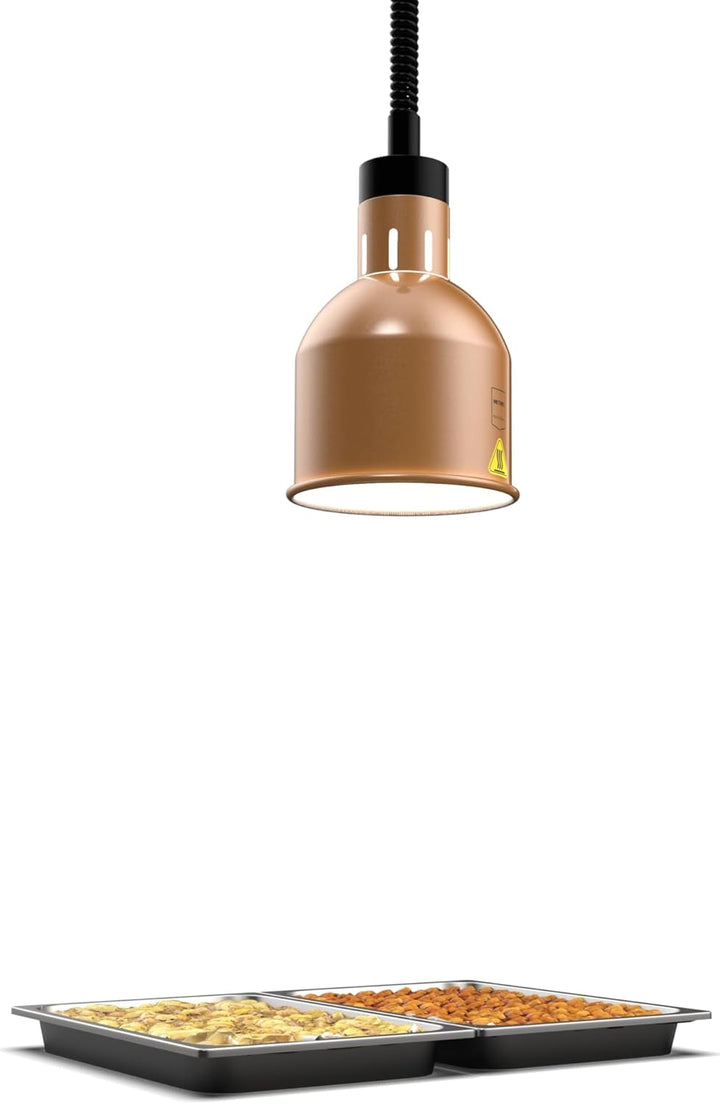 METRO Professional Wärmelampe GWL1000B, Aluminium, 250 W, einstellbare länge (68-200 cm), mit EIN/Au