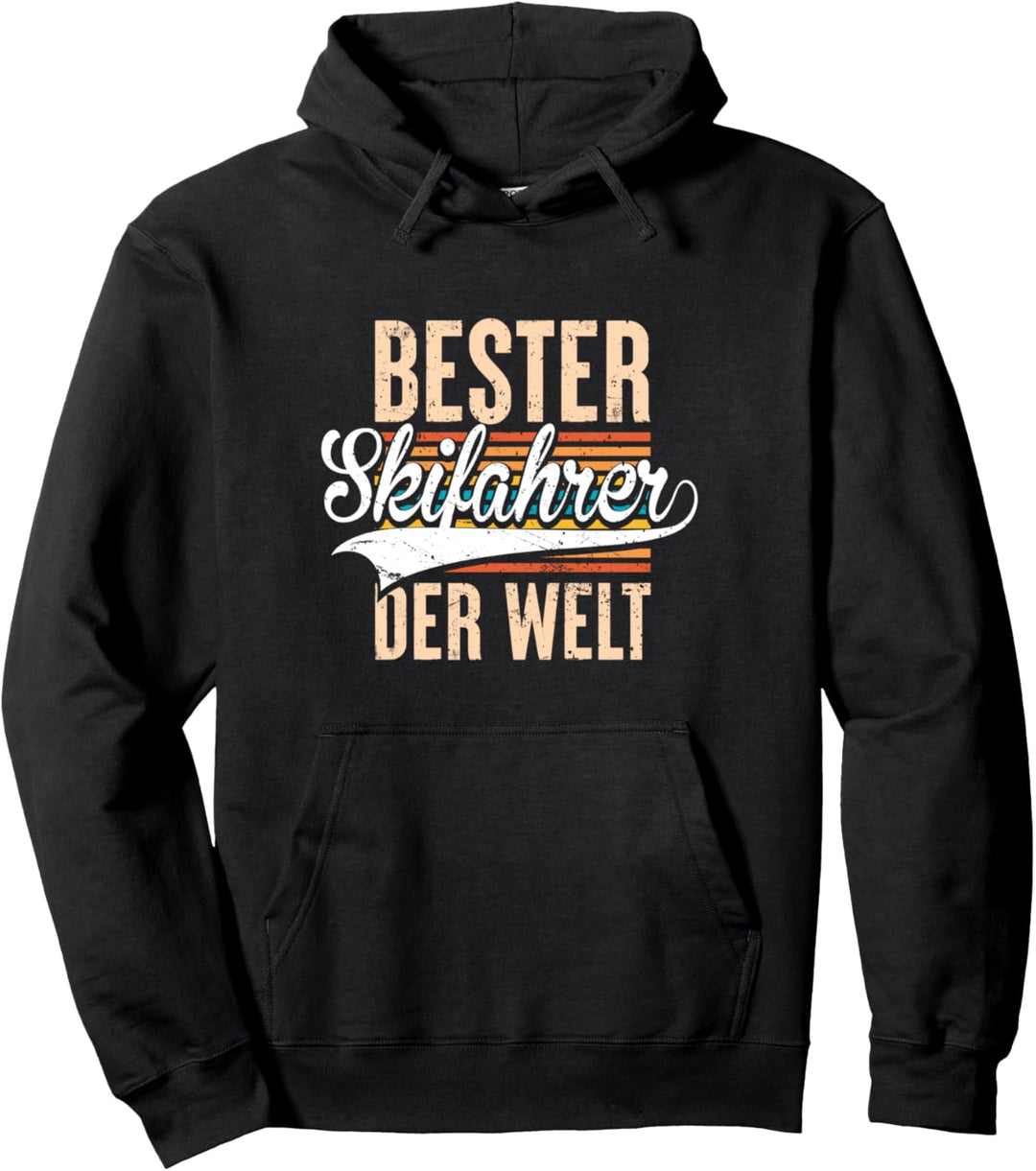 Bester Skifahrer Der Welt Lustiges Spruch Skier Retro Pullover Hoodie