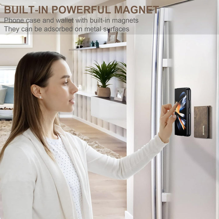 UDBKKDX 2 in 1 Handyhülle für Samsung Galaxy Z Fold 4, abnehmbare Brieftasche und magnetische Adsorp