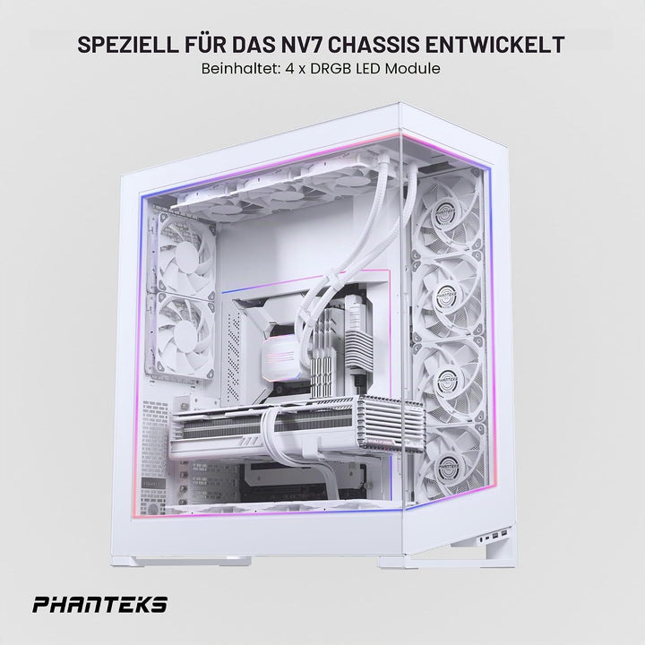 PHANTEKS NV7 Premium DRGB Kit Power-Hub, 3X für Aussenrahmen, 1x Mainboard Kabel-Cover - weiss