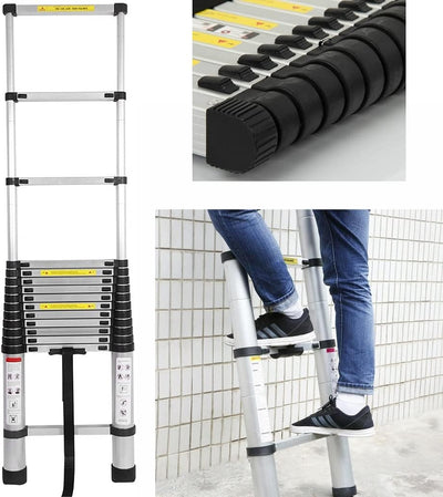 Teleskopleiter aus Aluminium, ausziehbar, Teleskopleiter, faltbar, Loft Ladder, EN131-zertifiziert,