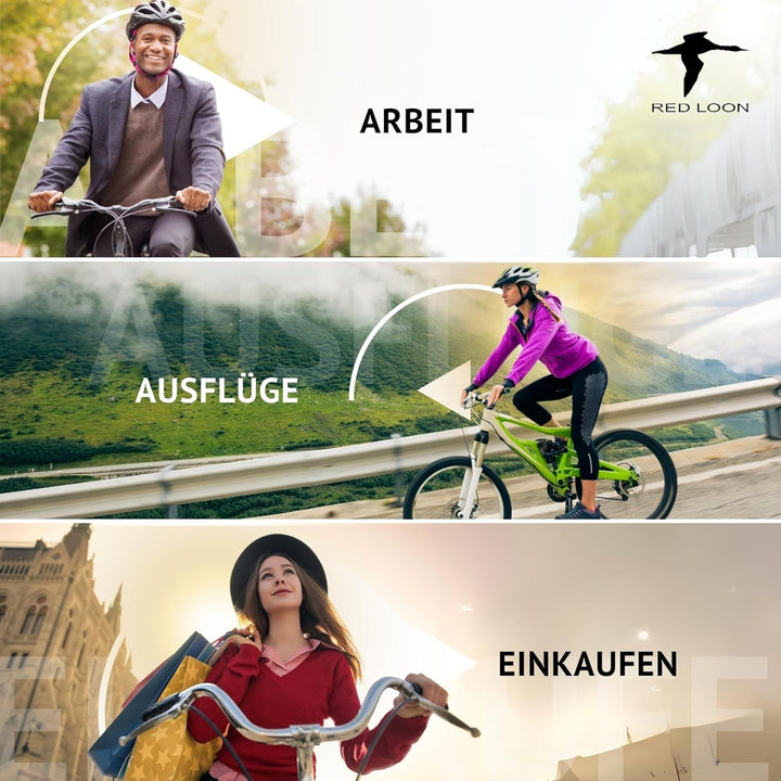 Red Loon 3er Set 2 x robuste Fahrradtasche aus LKW-Plane 1 x Fahrrad-Rucksack – wasserdichte Doppelp