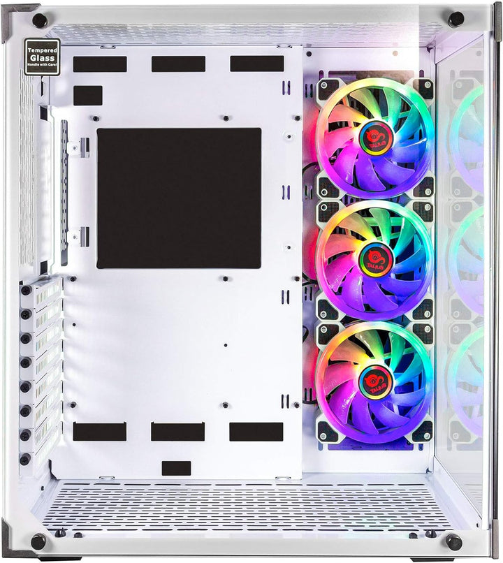 Talius Cronos Frost ATX-Gaming-Box, gehärtetes Glas, Lüfter Iris ARGB (in DREI Farben erhältlich) (W