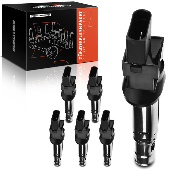 6x Zündspule für Q7 4LB Superb II 3T4 3T5 CC 358 E-O-S 1F7 1F8 3.2L P-a-s-s-a-t 362 3C2 Phaeton 3D_