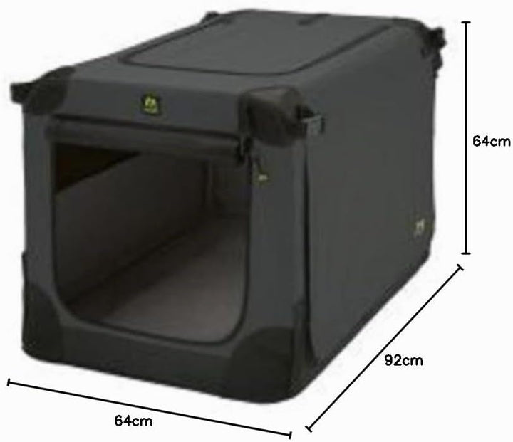 Maelson Soft Kennel Faltbare Hundebox -anthrazit- L 92 - (92 x 64 x 64 cm) Anthrazit L 92 x B 64 x H