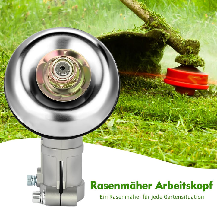 Freischneider Getriebe 26mm 9 Zähne, Universal Getriebekopf Rasenmäher Winkelgetriebe Rasentrimmer G