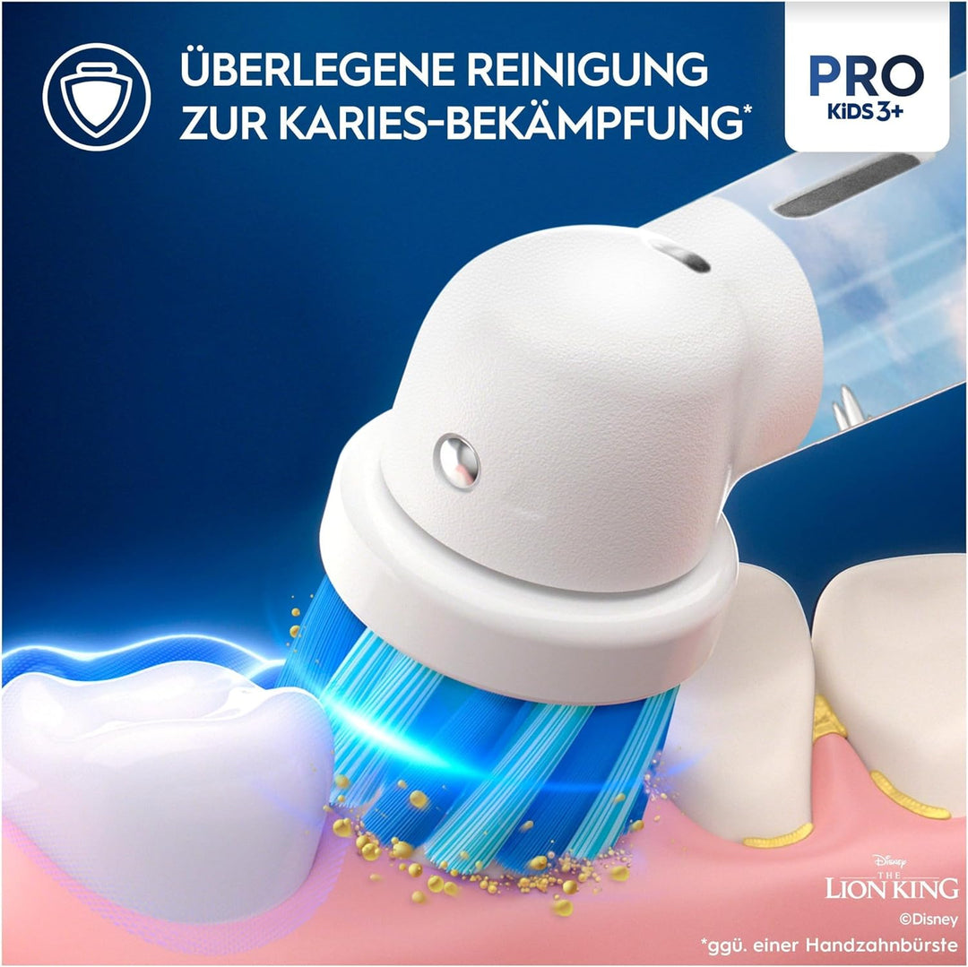 Oral-B Pro Kids König der Löwen Aufsteckbürsten für elektrische Zahnbürste, 8 Stück, extra weiche Bo