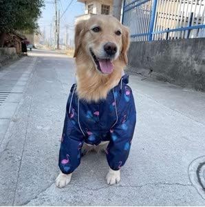 Idepet Regenmantel für Hunde Regenjacke Hund Winddicht Wasserdicht Hundamantel mit Kapuze für kleine