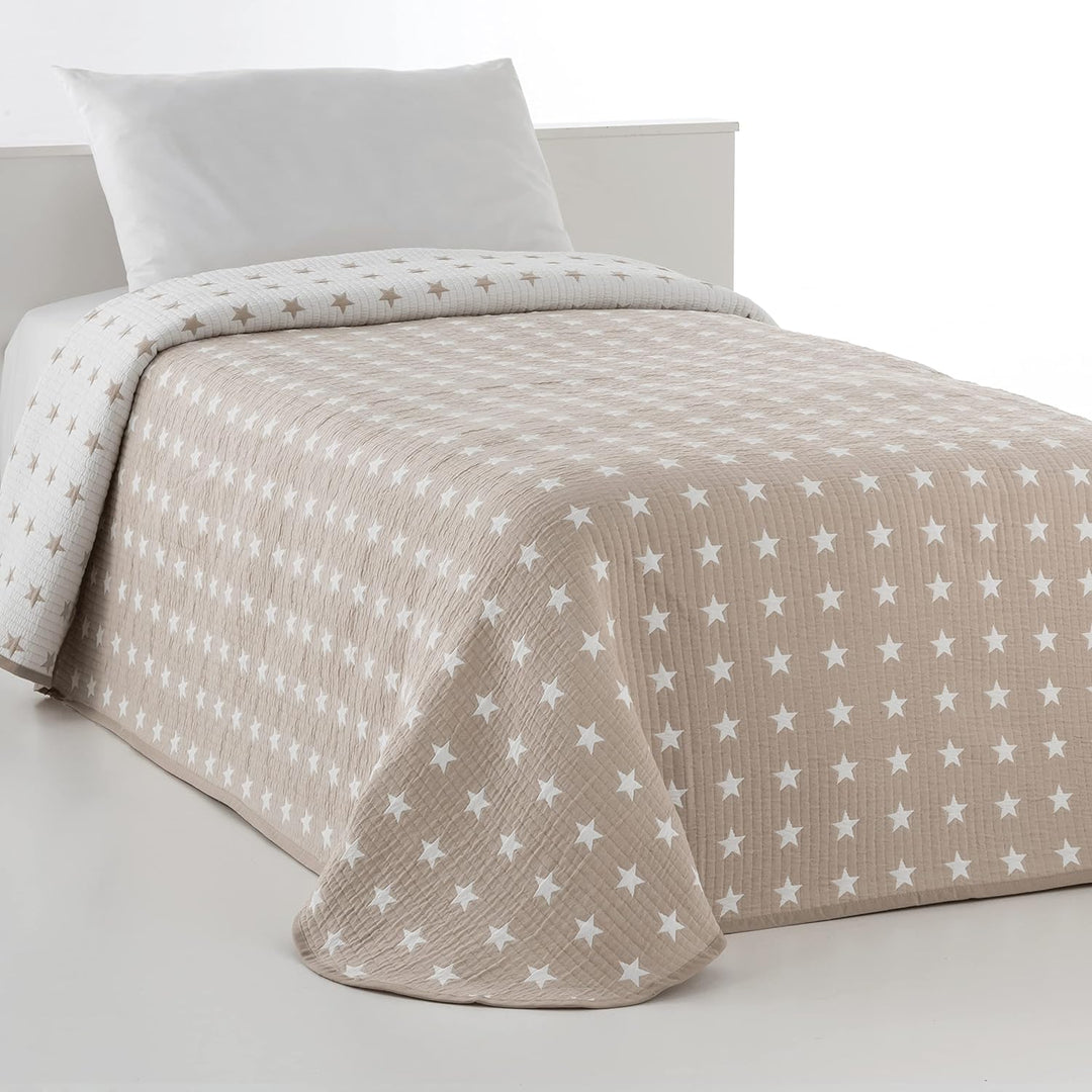 VIALMAN Sofia 10 Tagesdecke, Polyester-Baumwolle, beige, 230 x 270 cm 230 x 270 cm Beige, 230 x 270