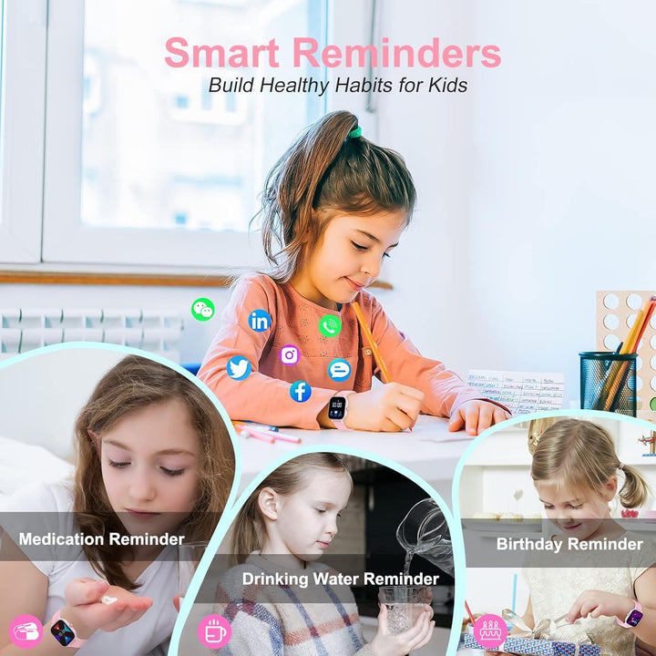 Fitness Tracker für Kinder, IP68 wasserdichter Aktivitäts Tracker, Schrittzähler, Herzfrequenzmesser