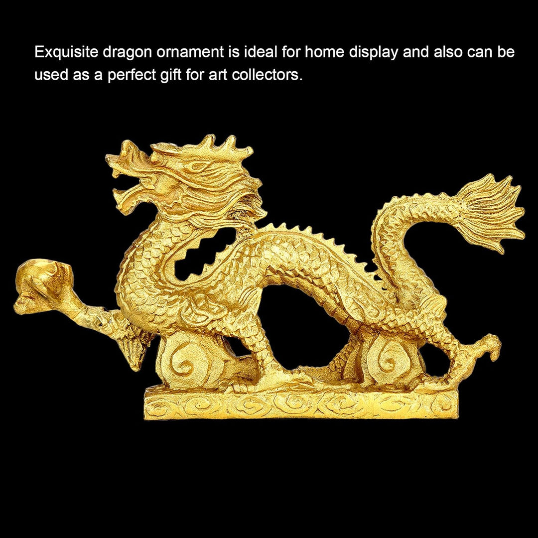 GLOGLOW Chinesische Drachen-Ornamente, Messing, Glücksdrachen-Ornamente, Basteln, Drachen-Skulptur,