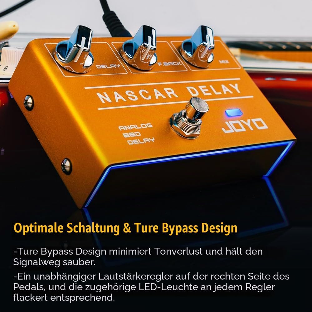 JOYO Analoges Delay-Effektpedal der R-Serie, Vintage, warmer natürlicher Klang für sentimentale E-Gi