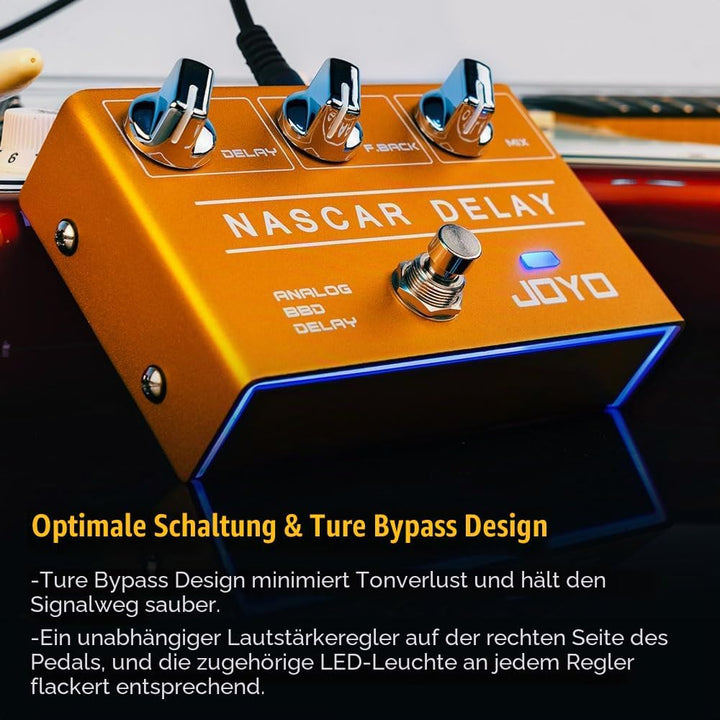 JOYO Analoges Delay-Effektpedal der R-Serie, Vintage, warmer natürlicher Klang für sentimentale E-Gi