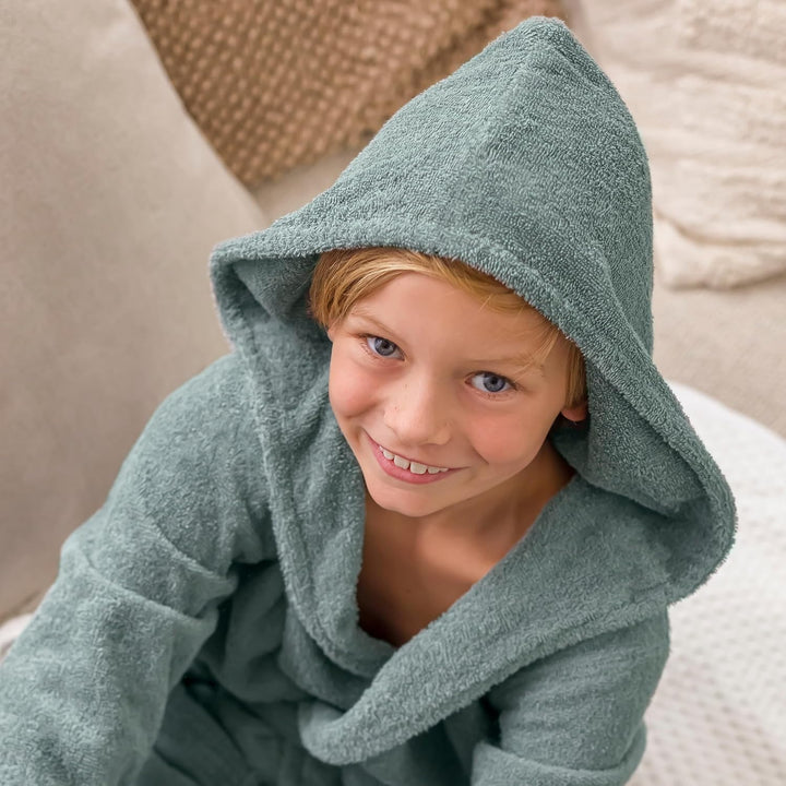 Möve Unisex Kinder Superwuschel Kapuzenmantel Kids &amp; Teens Kapuzenmantel (1er Pack) 128 ruby, 128 ru