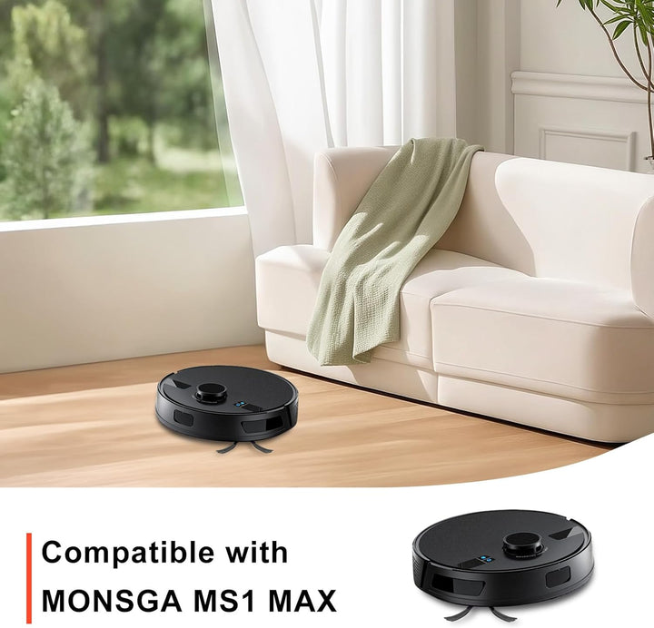 MS1 MAX Zubehör für MONSGA MS1 MAX Staubsauger, Enthält 1 Hauptbürste, 4 Seitenbürsten, 4 Wischtüche