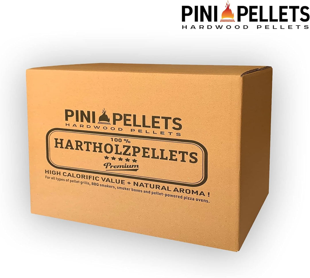 Hartholz Pellets 6 mm PINI 30Kg zum Heizen Grillen Räuchern Smoken
