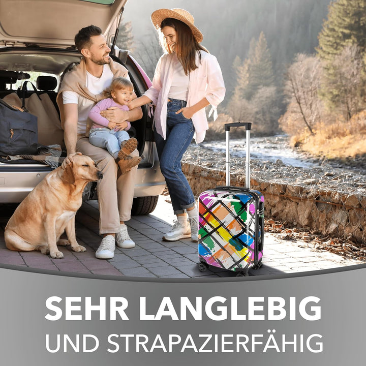Xonic Design Reisekoffer - Hartschalen-Koffer mit 360° Leichtlauf-Rollen - hochwertiger Trolley mit