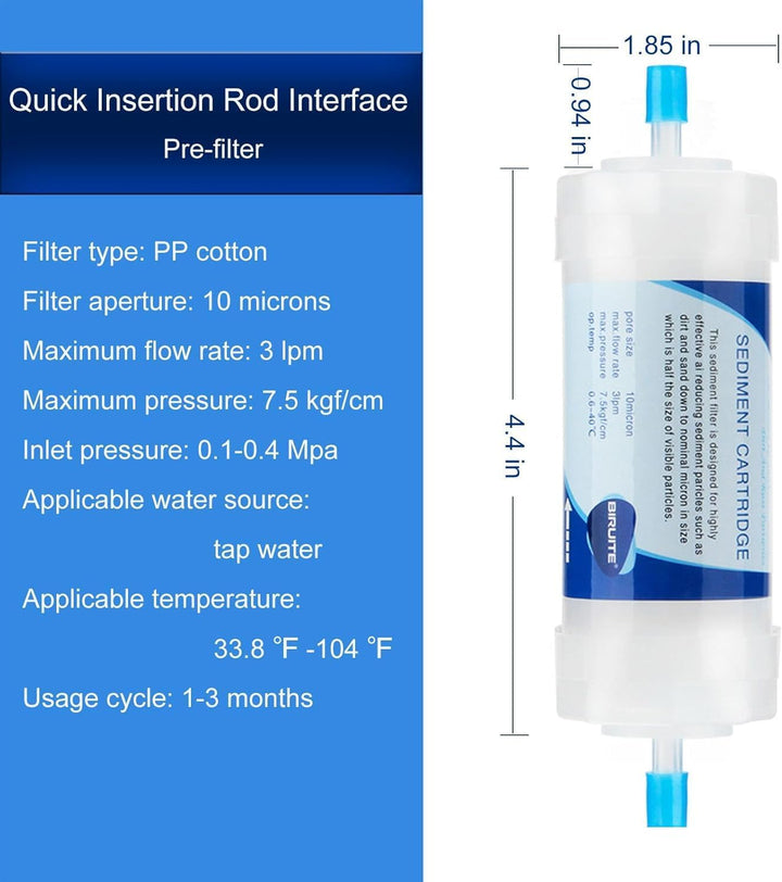 HydrogardenOutdoor Misting System Wasserfilter für 1/4 Zoll PE Rohre und Garten Tropfsysteme（2Wasser