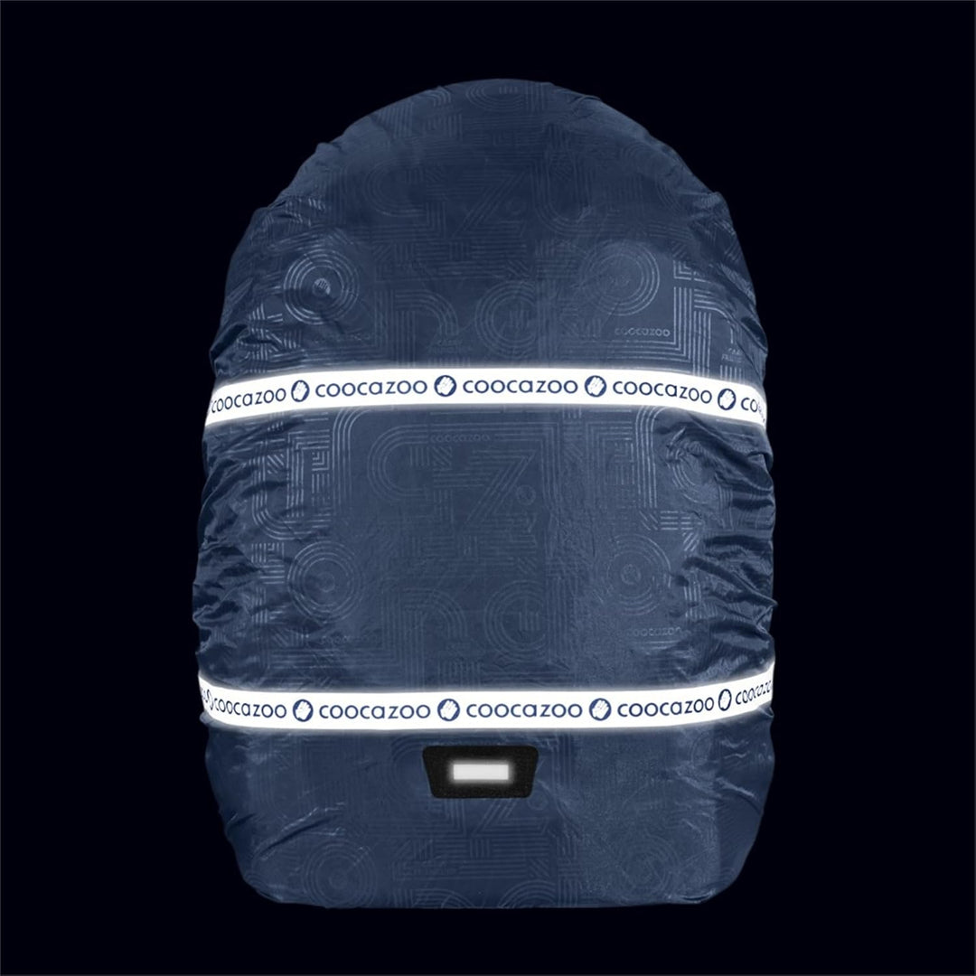 coocazoo Regenhülle, Blue, blau, reflektierend und wasserdicht, getapte Nähte, geeignet für Rucksäck