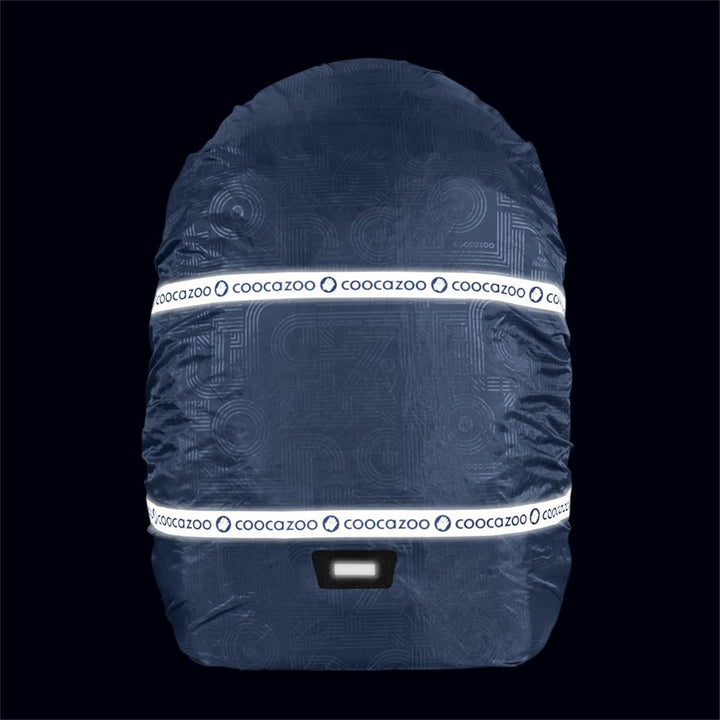 coocazoo Regenhülle, Blue, blau, reflektierend und wasserdicht, getapte Nähte, geeignet für Rucksäck