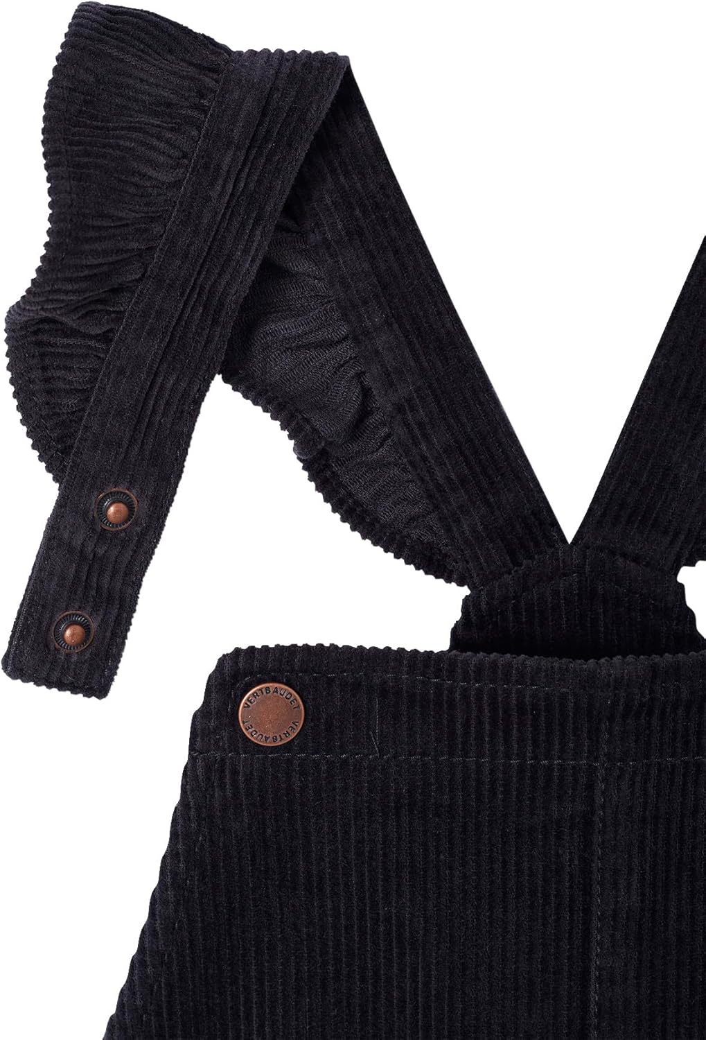 Vertbaudet Mädchen Cord-Latzhose mit Volantträgern GRIS 86, GRIS 86