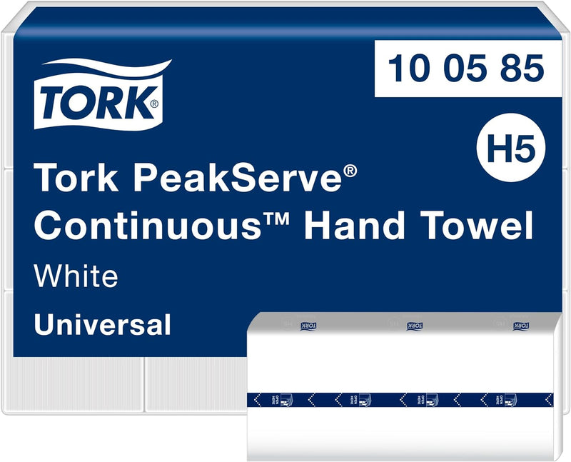 Tork PeakServe Endlos-Papierhandtücher Weiss H5, Universal-Qualität, komprimiert, 12 × 410 Tücher, 1