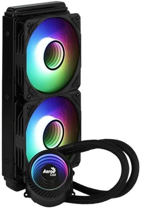 Aerocool MIRAGEL240, Flüssigkühlung CPU, 2 ARGB-Lüfter 12cm, TDP 400W, Schwarz