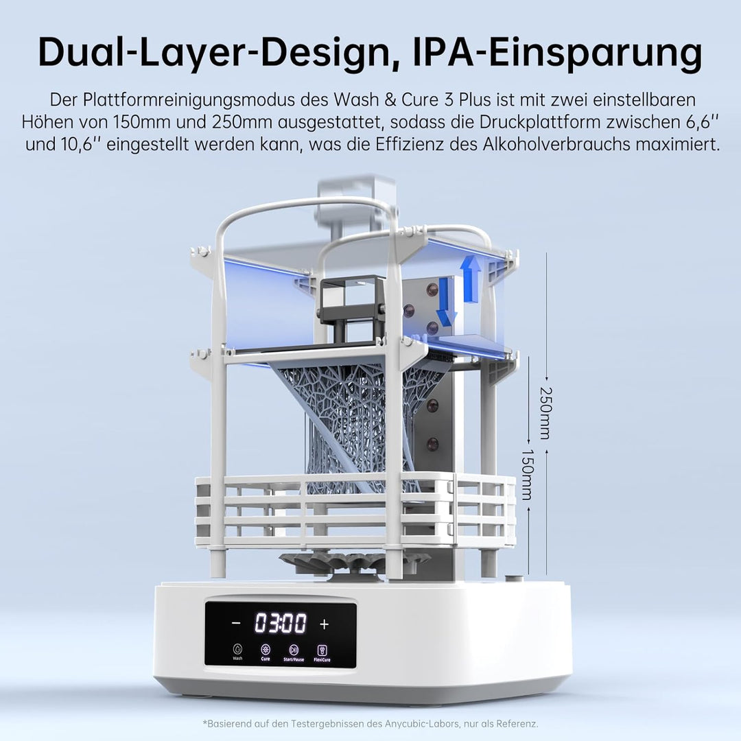 ANYCUBIC Wash and Cure 3 Plus, mit Schwanenhalsbeleuchtung, Dual-Layer-Design und IPA-Einsparung, fü