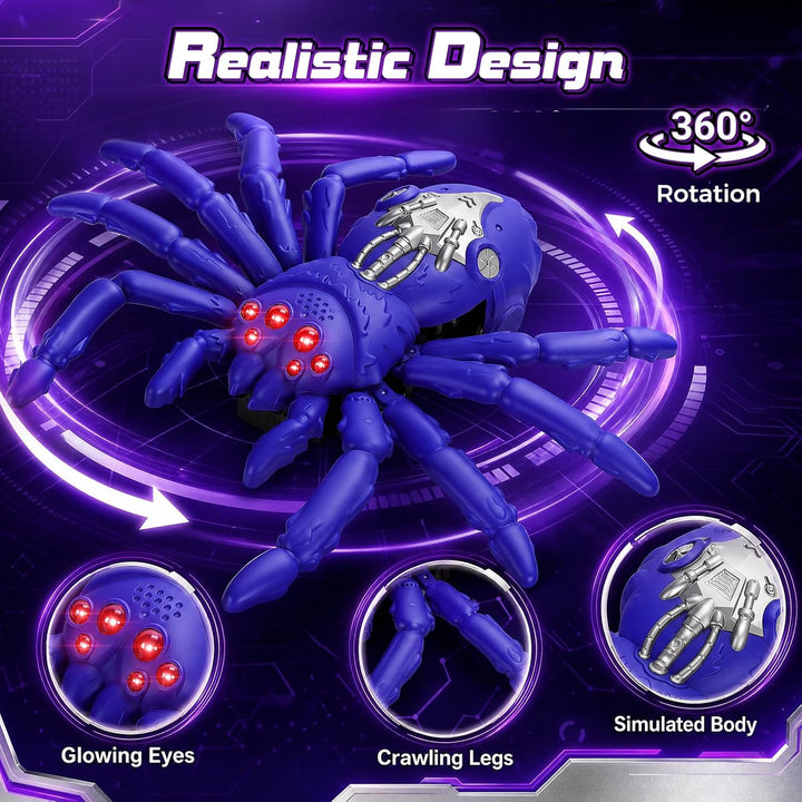 Ferngesteuerte Spinne Spielzeug Auto, RC Wandkletterspinne mit 360° Rotation, Stunt RC Auto zum Krab