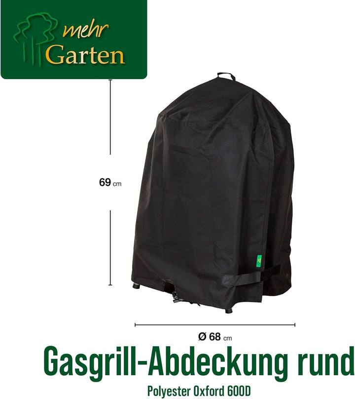Kugelgrill Abdeckung wetterfest, Ø68x69 cm, schwarz, Oxford 600D Gewebe, Grillabdeckung wasserdicht