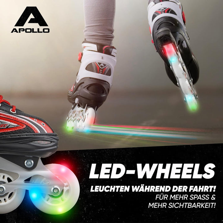 Apollo Super Blades, grössenverstellbare Inline Skates für Damen und Kinder, Inliner für Erwachsene,