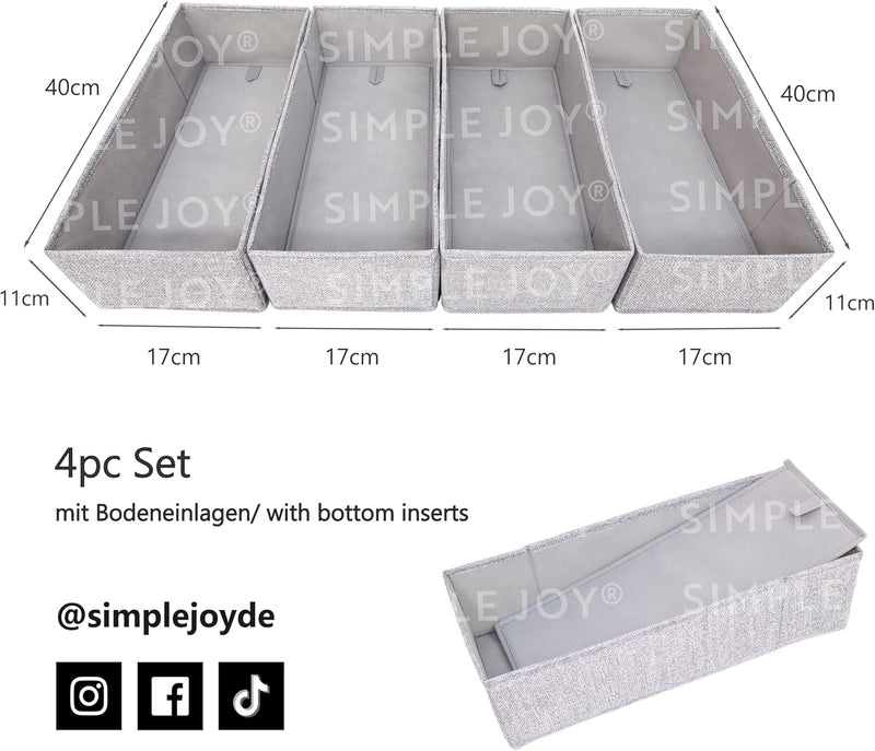 SIMPLE JOY® MALM FileFolding Box für ikea Kommode; DAS ORIGINAL; passgenau; Stabiler Boden; Schublad