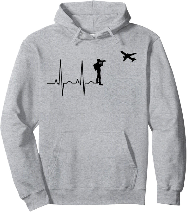 Planespotter Heartbeat Pilot Flugzeug Fliegen Hobby Geschenk Pullover Hoodie