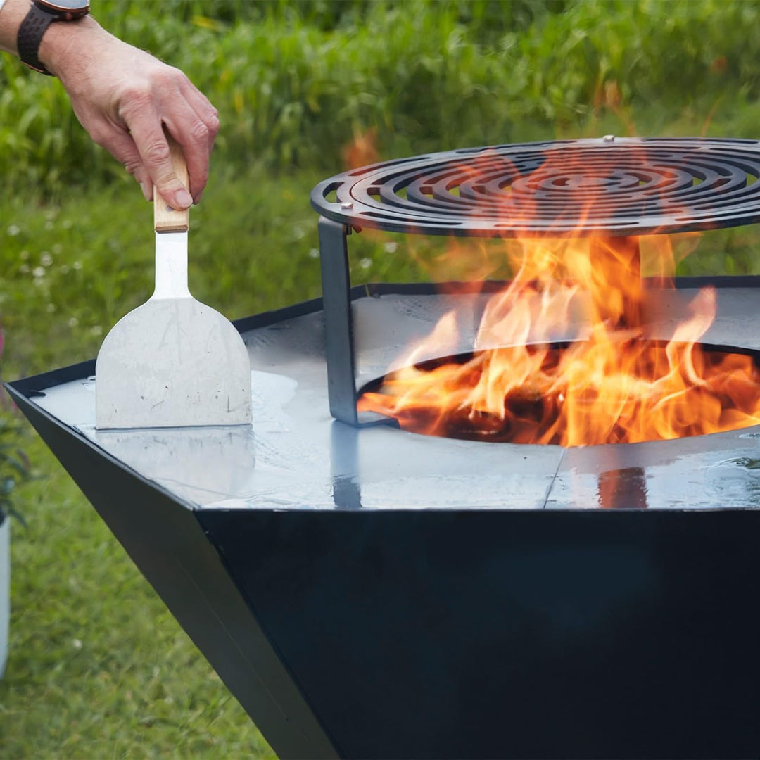 Barbecook erhöhter Grill 36cm Dynamic Centre, Grillzubehör, 6mm Dicker Karbonstahl, Grau, Erhöhter G