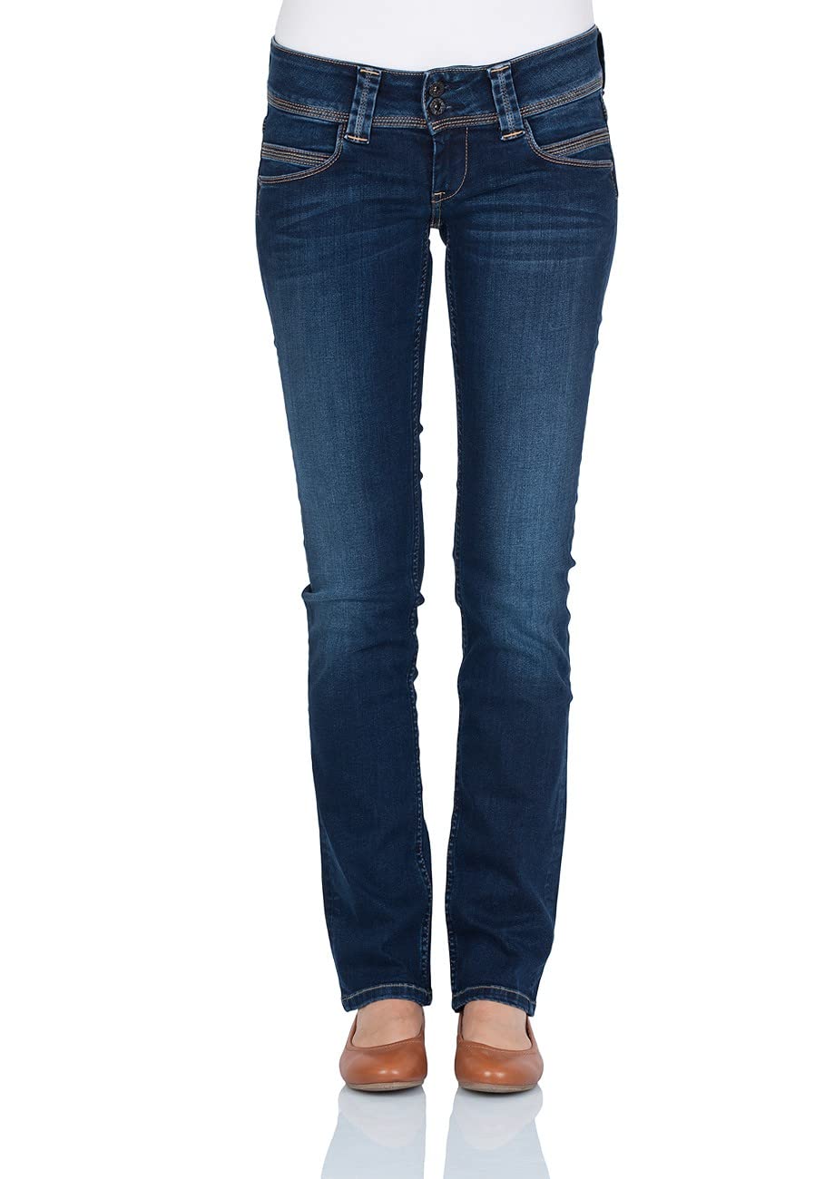Pepe Jeans Damen Straight Leg VENUS 26W / 34L Ultra Dark Pl204175h06, 26W / 34L Ultra Dark Pl204175h