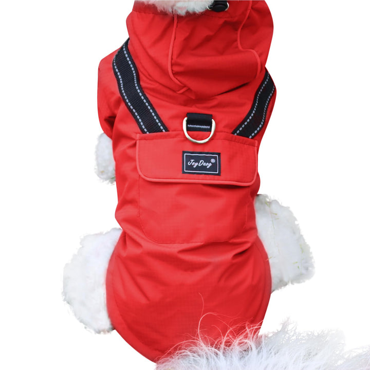 JoyDaog Regenmantel für extra kleine Hunde mit Kapuze, wasserdichte Outdoor-Regenjacke für Hunde, We