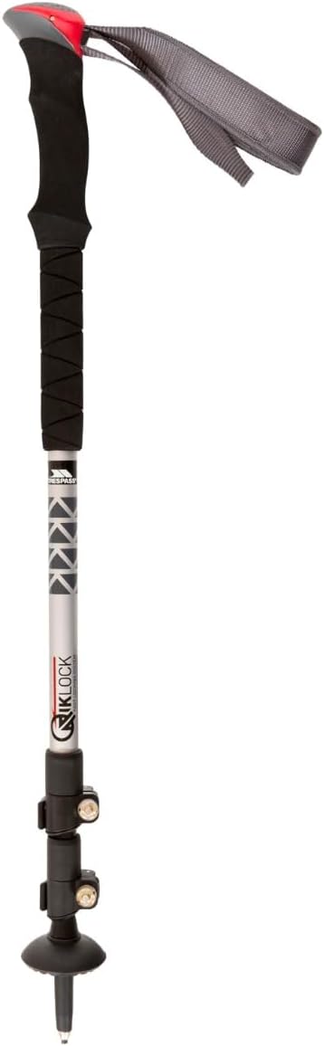 Trespass Wanderstock Qiklock mit 3 Abschnitten, Silver, One Size, UUACMIM30017_SILEACH