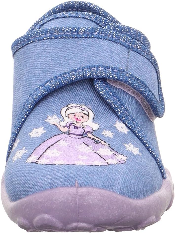 Superfit Mädchen Bonny Hausschuhe 34 EU Blau 8050, 34 EU Blau 8050