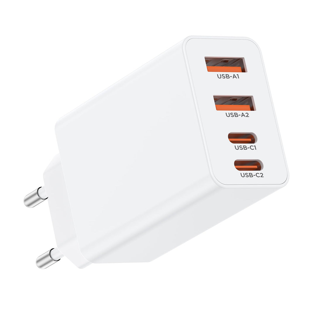 USB C Ladegerät, 4-Port USB Schnellladegerät, Typ C Netzteil, PD Power Adapter Stecker für iPhone 16