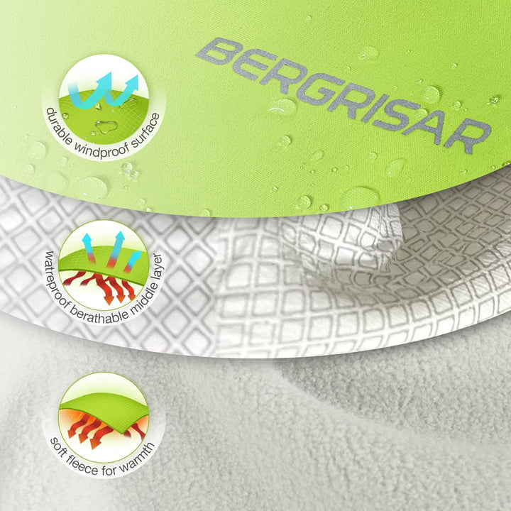 BERGRISAR Herren Fahrradjacke für Winter Fahrrad-Rennrad-Mtb Jacke Softshell Thermo Wasserdicht Radj